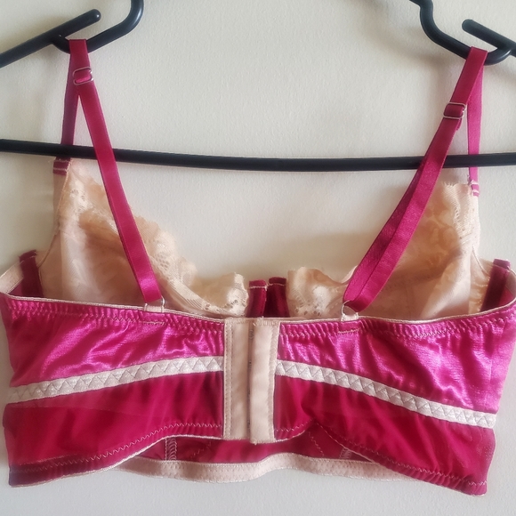 Lace Satin Plum Elegant Lingerie Set - Picture 6 of 8